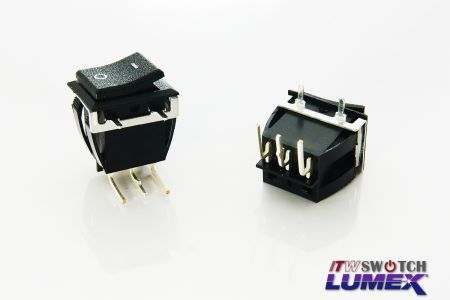 Interruptores - Os interruptores Rocker estão disponíveis na ITW Lumex Switch.